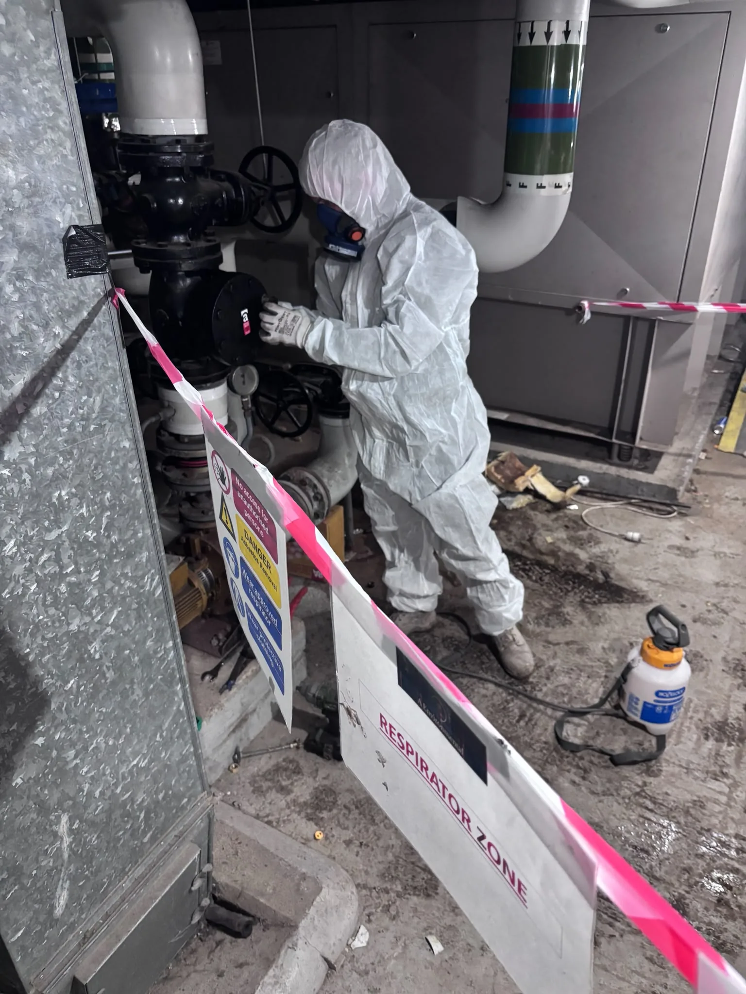 Asbestos artex removal from concrete soffit in Winchmore Hill
